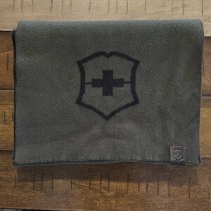 Victorinox Swiss Army Wool Scarf, Black and Green